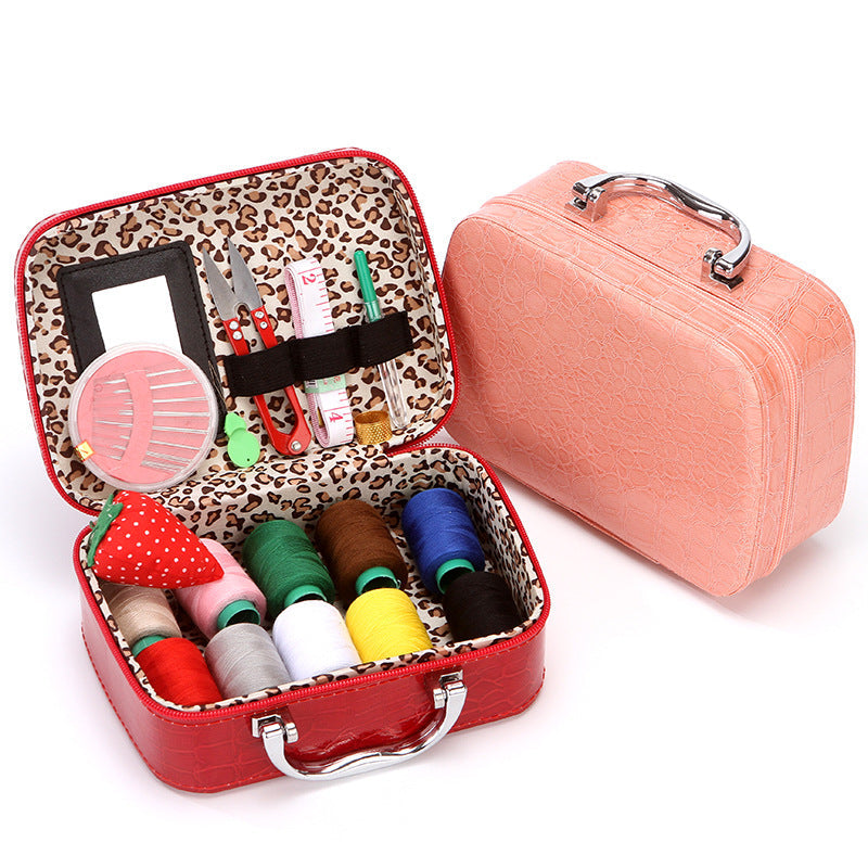 Household Sewing Box Set Mini Suitcase