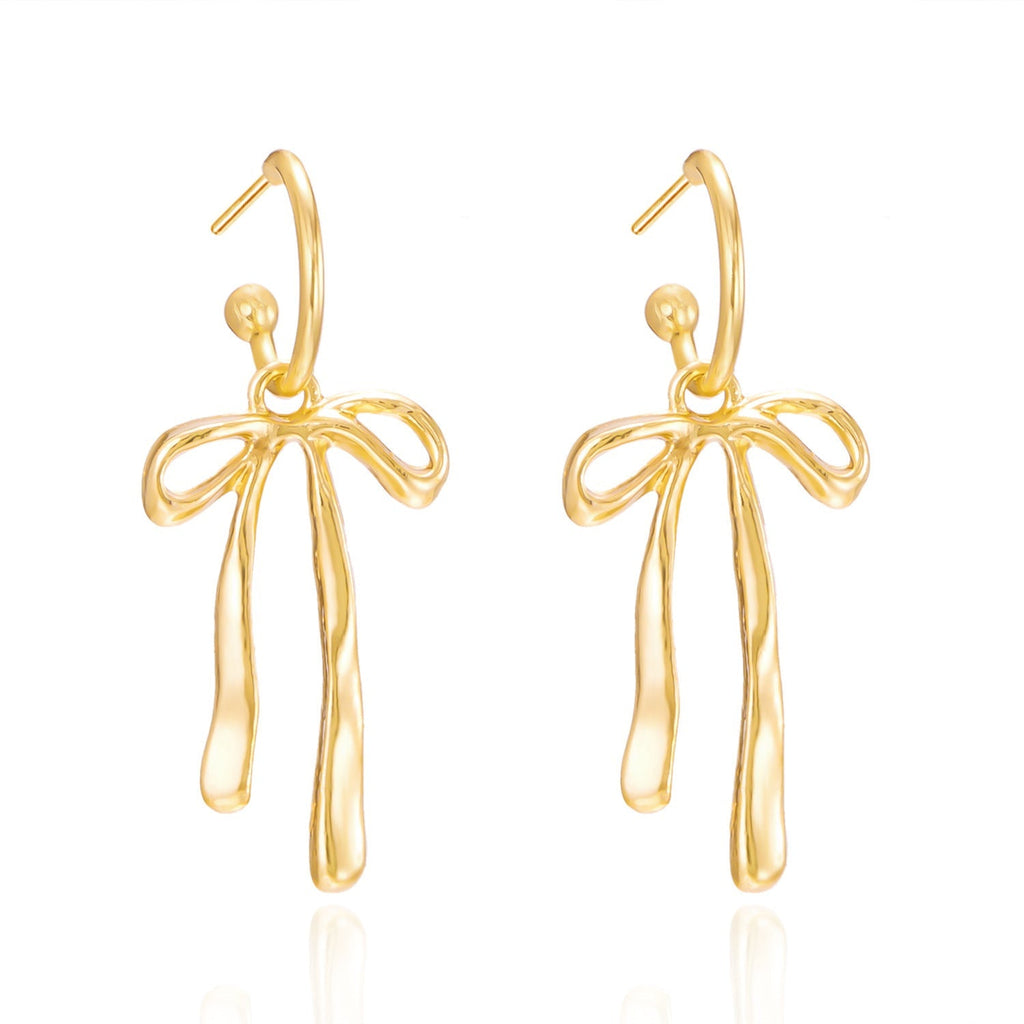 Dainty Dangle Bow Earrings