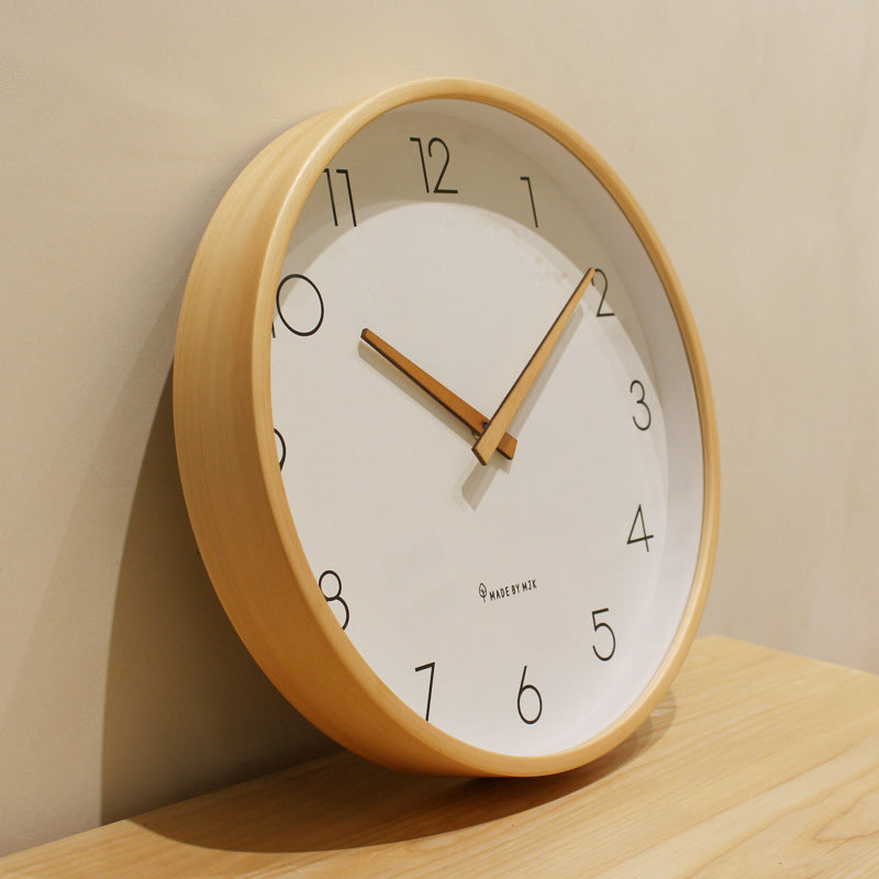 Nordic Minimalist Wood Silent Wall Clock