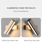 Rotatable wall lamp with Nordic wood grain