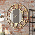 Metal Vintage Large Size Wall Clock with Mirror 39cm