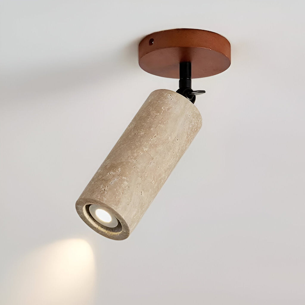 Adjustable Travertine Wood LED Wall Lamp and Ceiling Lamp