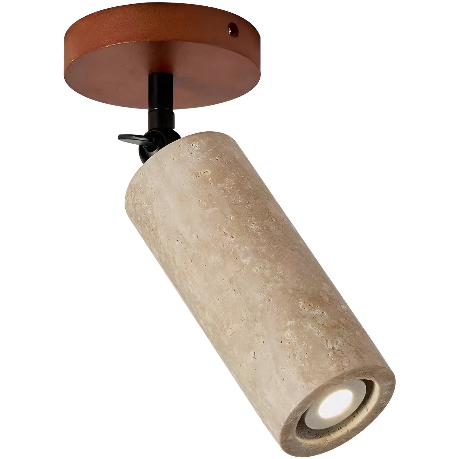 Adjustable Travertine Wood LED Wall Lamp and Ceiling Lamp