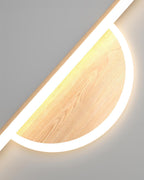 Modern Wall Lamp made of Wooden Arch
