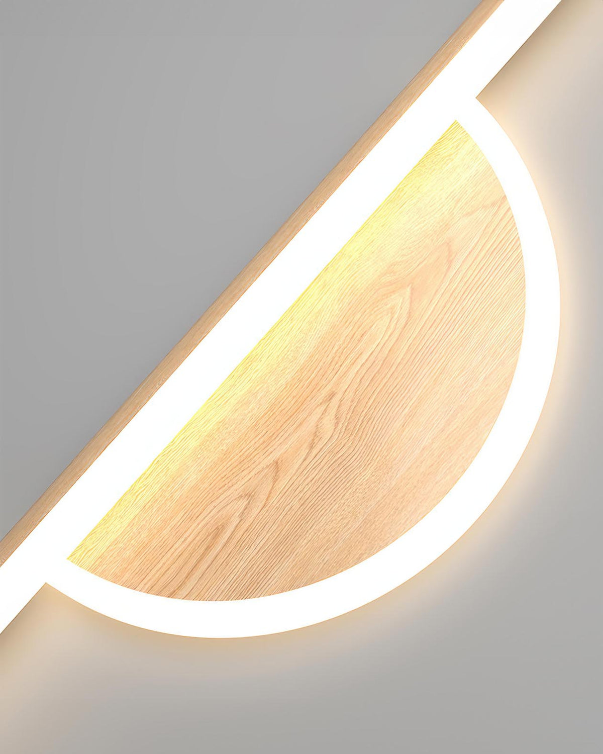 Modern Wall Lamp made of Wooden Arch