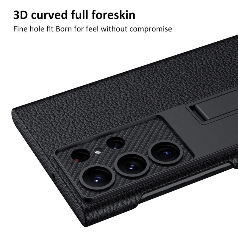 Luxurious, ultra-thin leather phone case, shockproof, for Samsung Galaxy 23