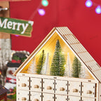 Wooden LED Light Up Christmas Advent Calendar