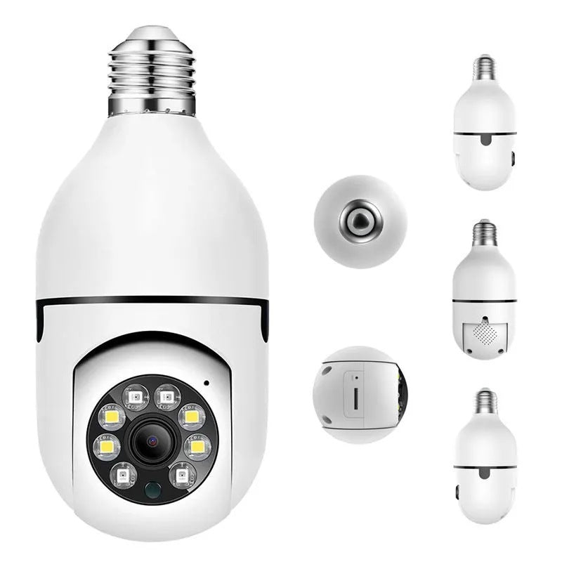 Security camera with remote access and integrated light 1080