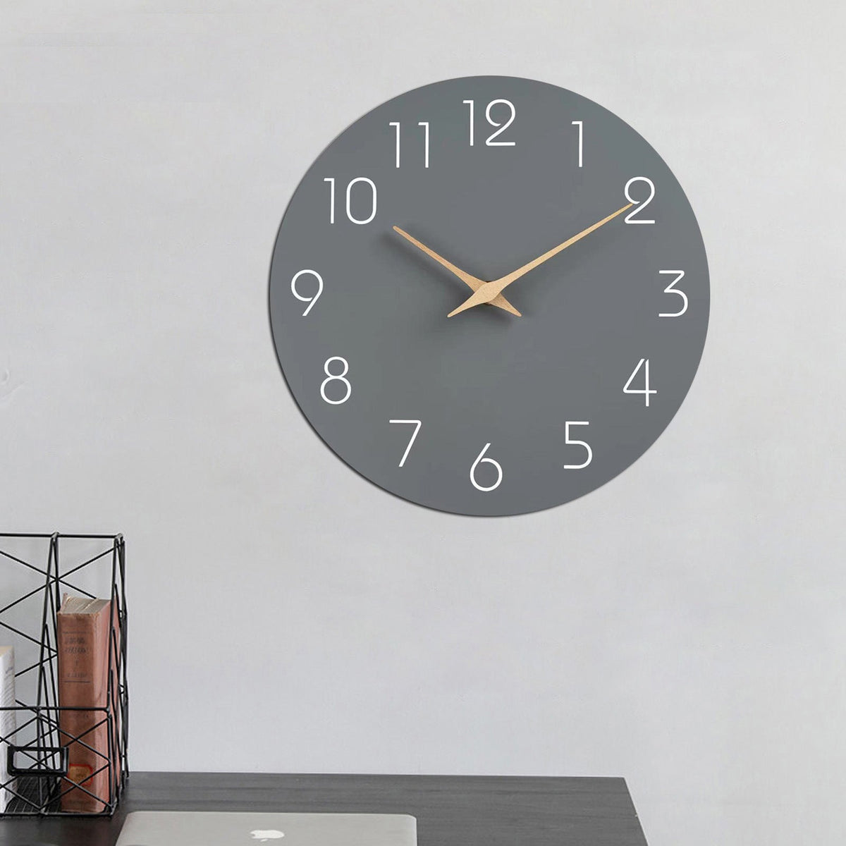 Simple Colored Silent Wall Clock 12 Inch