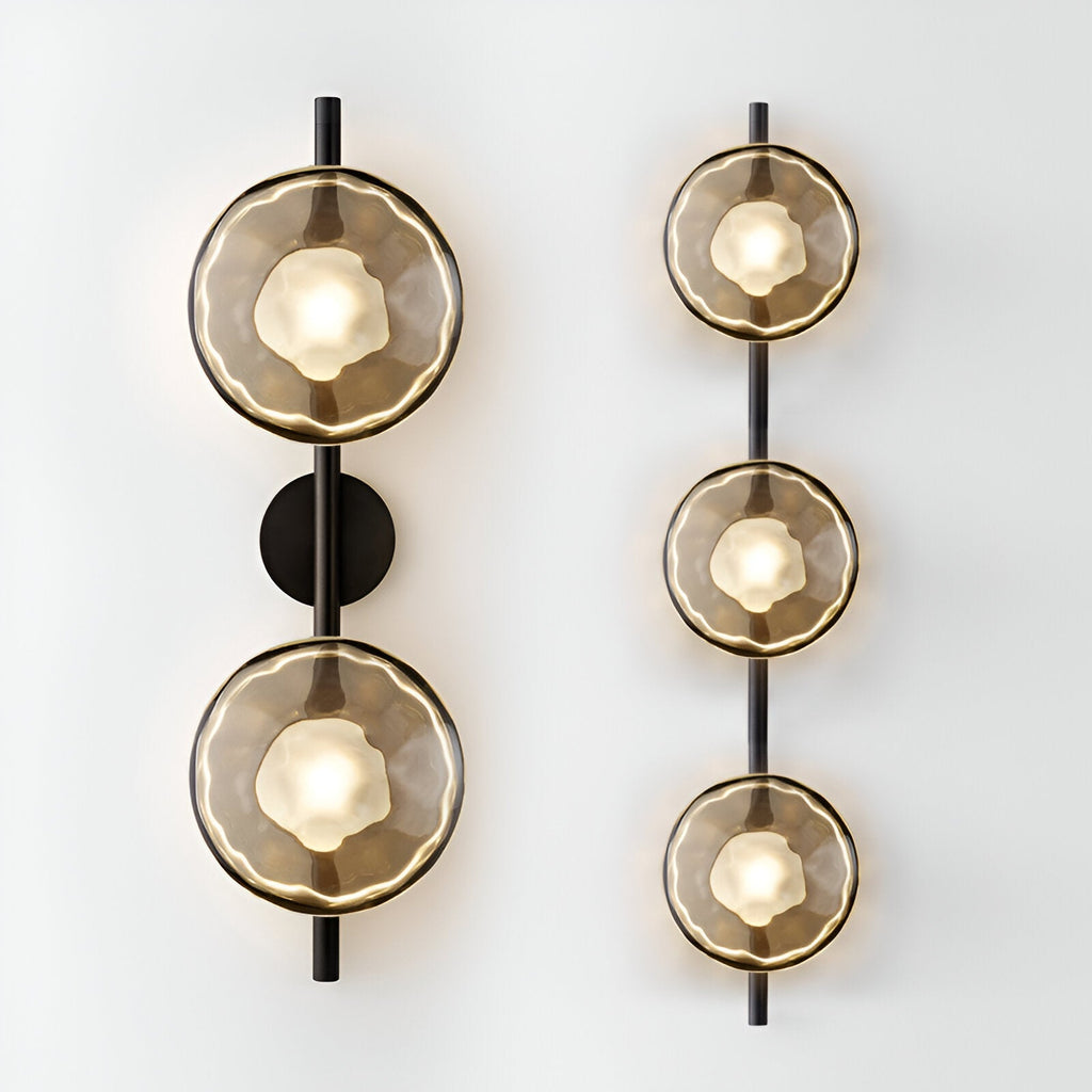 Round Glass Wall Lamp in Scandinavian Design