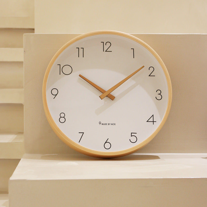 Nordic Minimalist Wood Silent Wall Clock