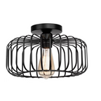 Modern Industrial Birdcage Ceiling Lamp Black
