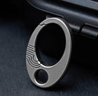 Exquisite Mini Pure Titanium Keychain: EDC Press-Lock Charm Tool