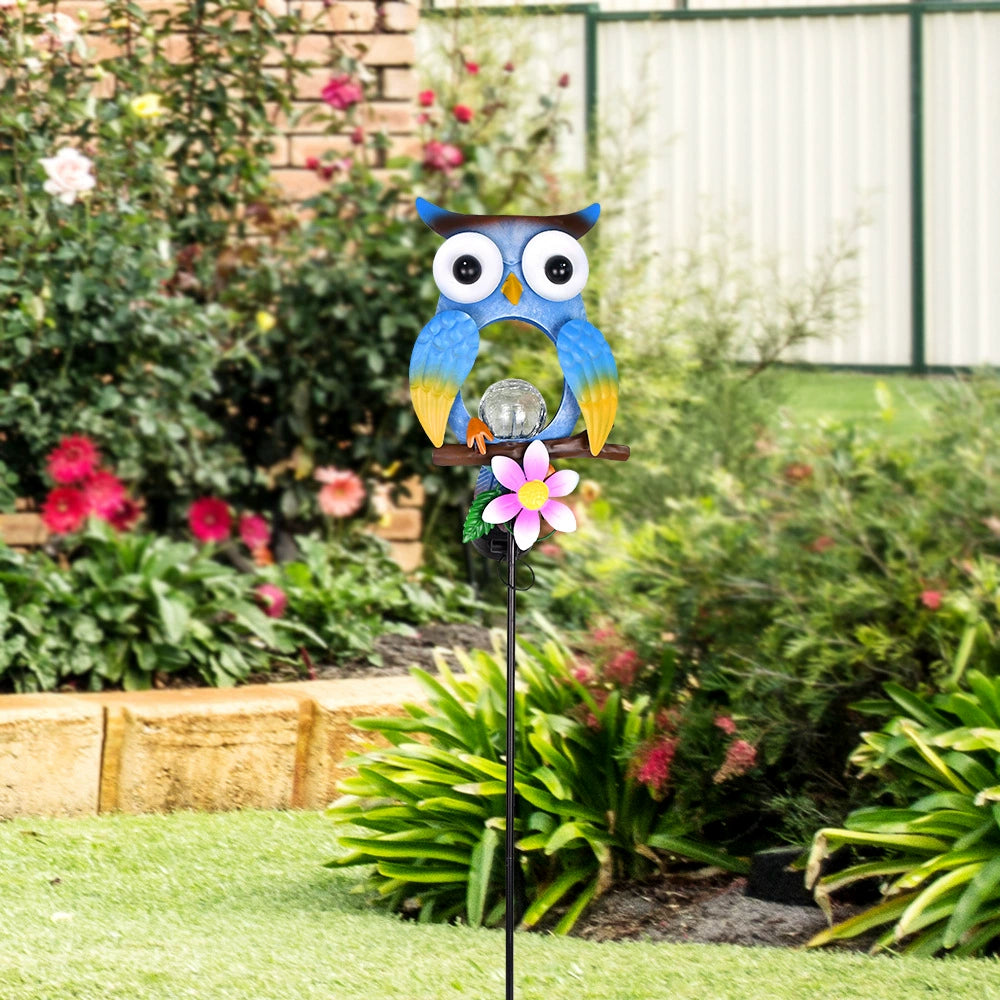 Solar Iron Owl Lawn Light, Outdoor Waterproof Garden Atmosphere Lamp