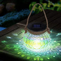 Solar Cracked Glass Bottle LED Outdoor Decorative Hanging Light