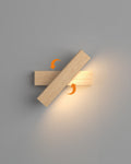 Rotatable wall lamp with Nordic wood grain