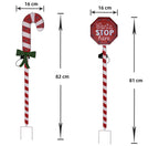Christmas Iron Art Solar Outdoor Lawn Stake