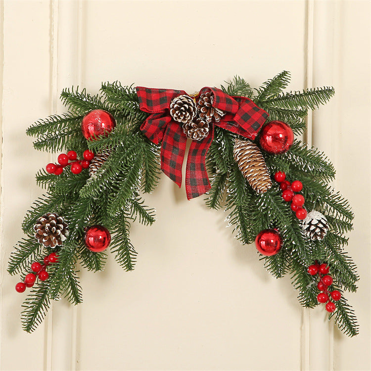 Christmas 3 PC Set - Garland, Wreath, Swag Wall Hanging Christmas Decoration Set