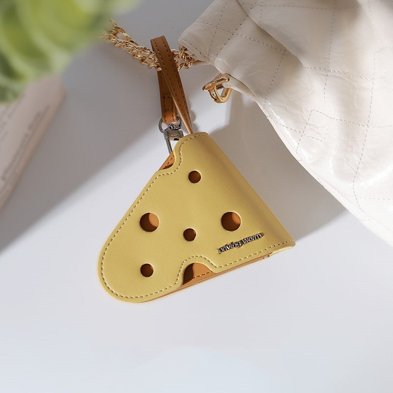 Cute Cheese Keychain Pouch