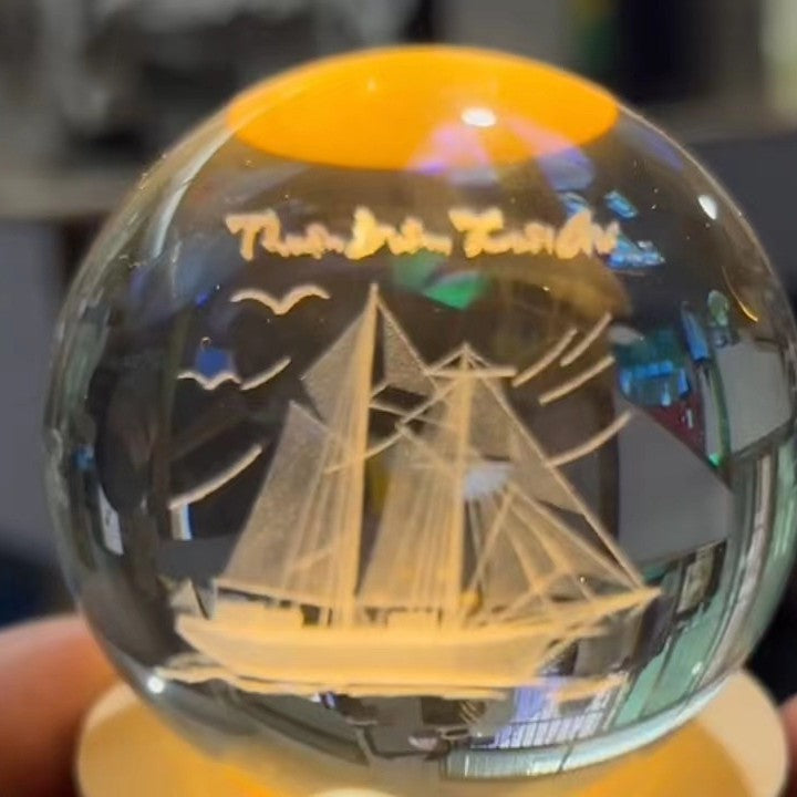 Glowing Moon Crystal Ball