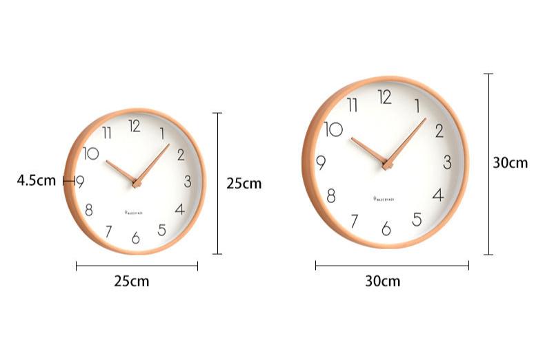 Nordic Minimalist Wood Silent Wall Clock