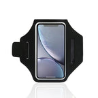 Adjustable Running Phone Holder with Earbud Compartment – Suitable for Arm Circumference of 26-42 cm, Compatible with iPhone and Galaxy