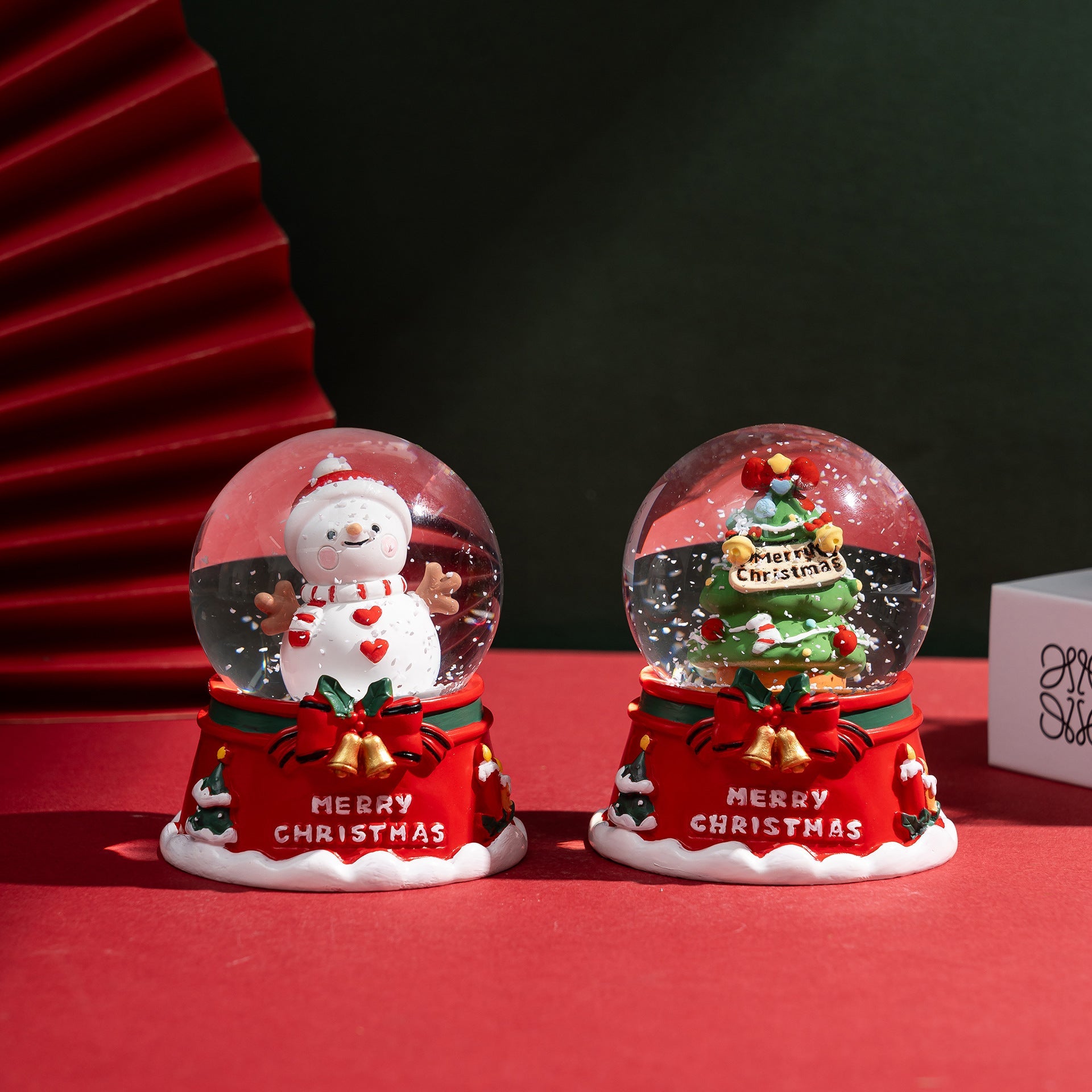 Luminous Snowman Resin Crystal Ball Ornament