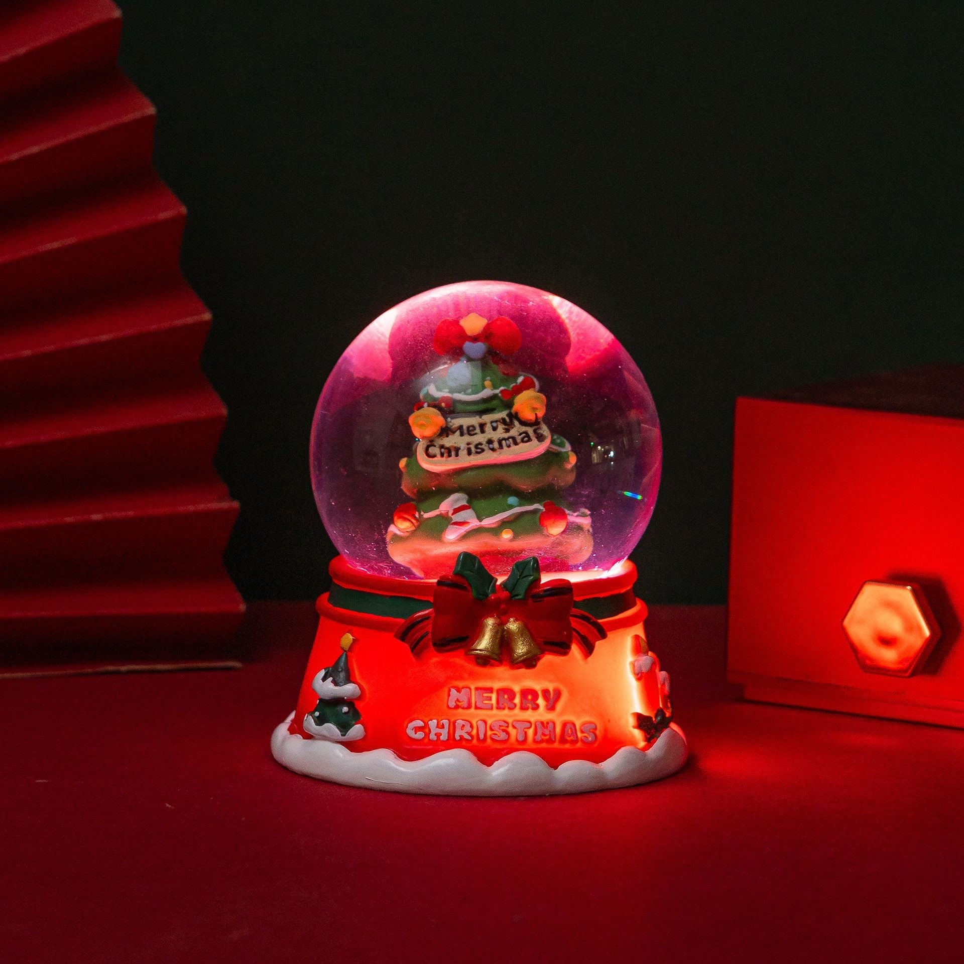 Luminous Snowman Resin Crystal Ball Ornament