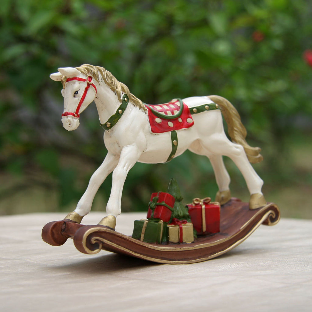 Festive Resin Rocking Horse Carousel Ornament