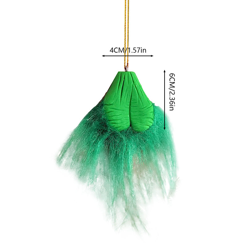 Hairy Grinchy Ball Christmas Ornament