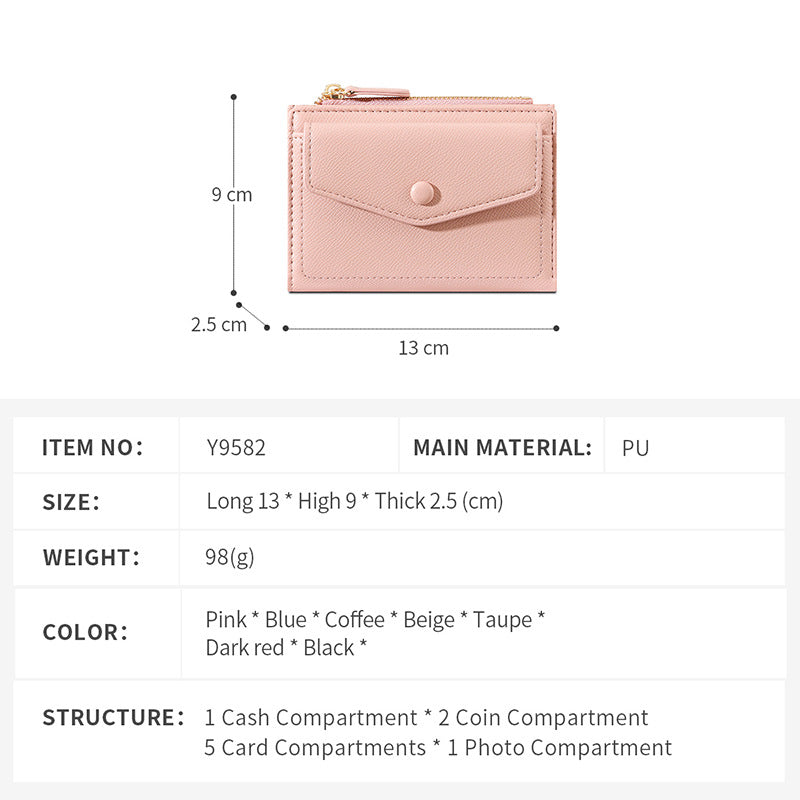 Compact RFID Ladies Wallet