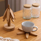 Noble tree coasters in wood look