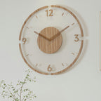 WoodCraft | Nordic Solid Wood Wall Clock – Minimalist Silent Timepiece
