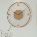 Silent Nordic Wood Wall Clock 35 cm