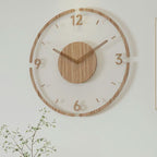 Silent Nordic Wood Wall Clock 35 cm
