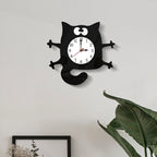Silent Cat Wall Decoration Clock for Children's Room