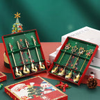 Stainless Steel Christmas Pendant Coffee Stirring Spoon Set