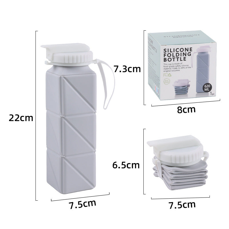 Practical Foldable Silicone Bottle for On the Go