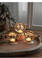 Golden Projection Iron Art Christmas Lantern