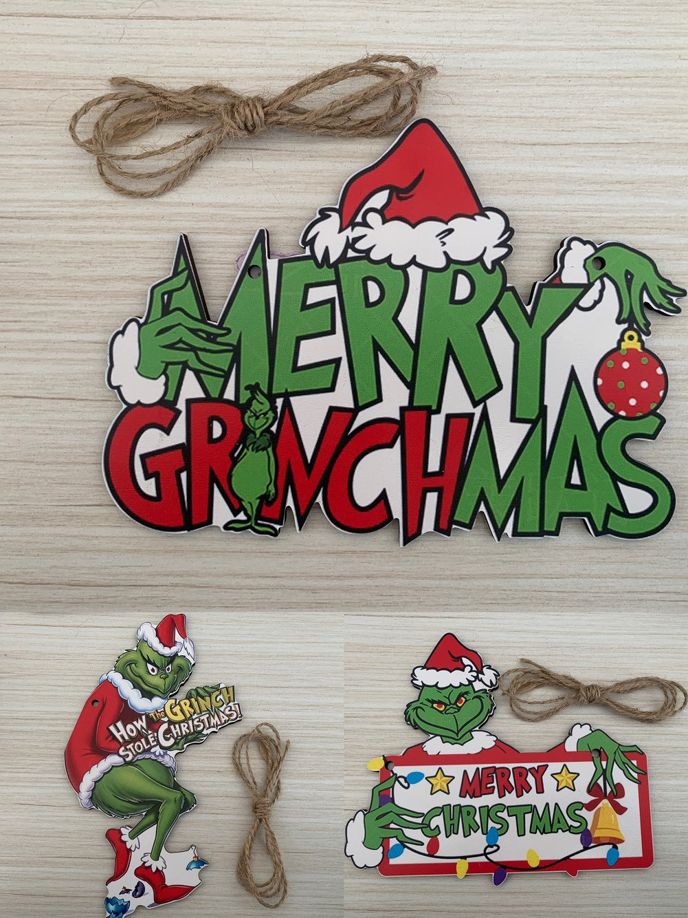 Grinch Christmas Wall Door Hanging Sign