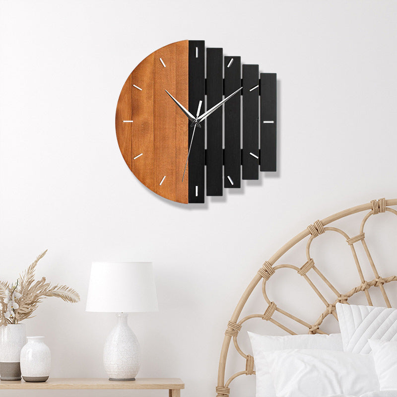 Unique Wooden Analog Silent Wall Clock