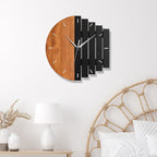 Unique Wooden Analog Silent Wall Clock