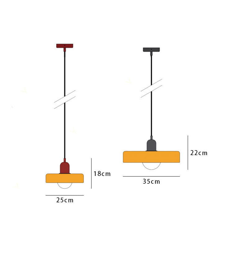 Colored Glass Pendant Lamp - BauLume