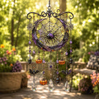 Halloween Crystal Wind Chime – Colorful Acrylic Hanging Garden Decoration