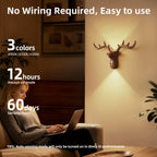 New LED Motion-Sensing Bedside Wall Lamp Rechargeable Magnetic Wireless Bedroom Wall Light