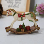 Festive Resin Rocking Horse Carousel Ornament