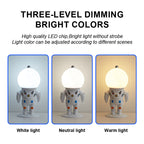Astronaut Moon Lamp Resin Night Light Bedroom Bedside Decor Creative Gift