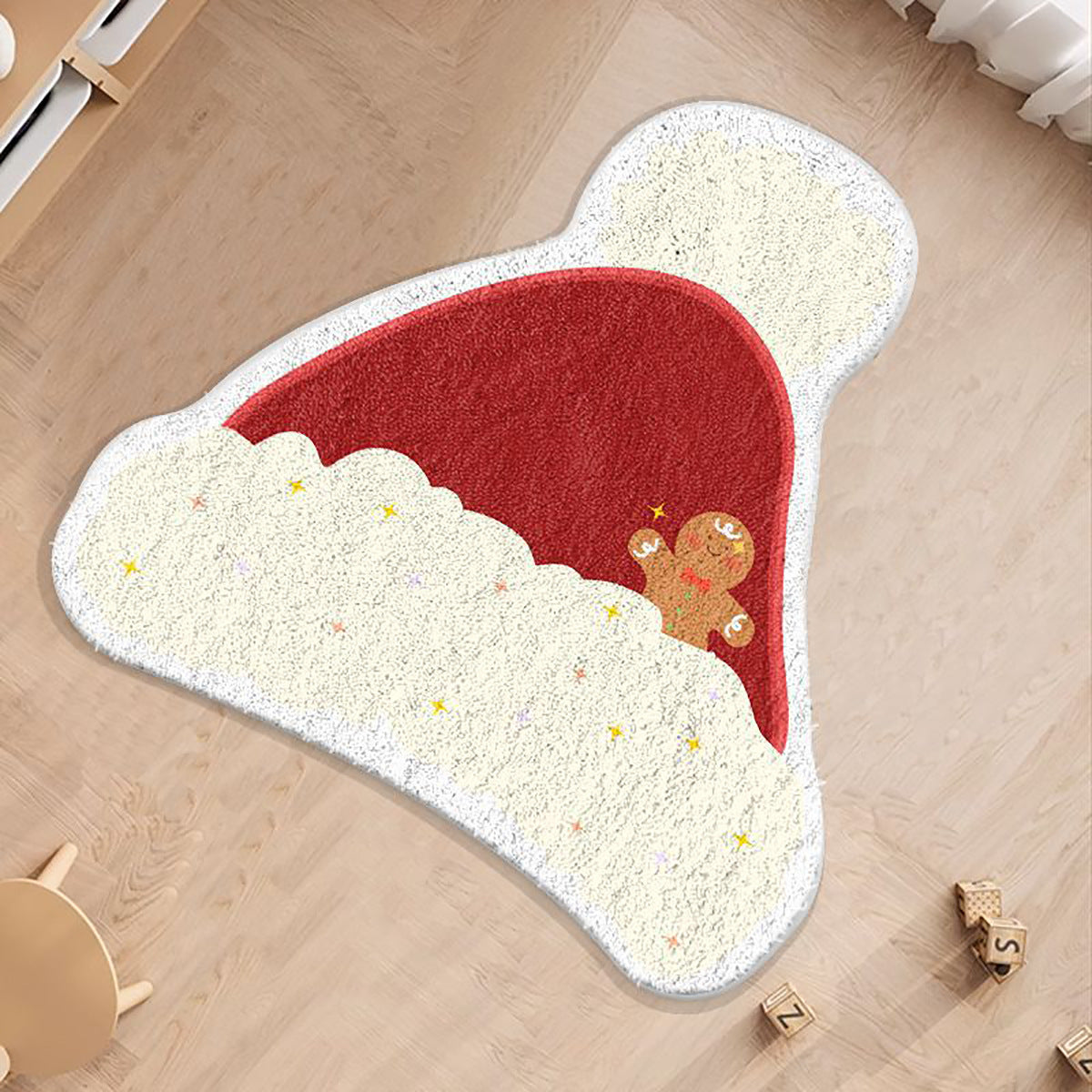 Cashmere-like Christmas Round Carpet Shaped
