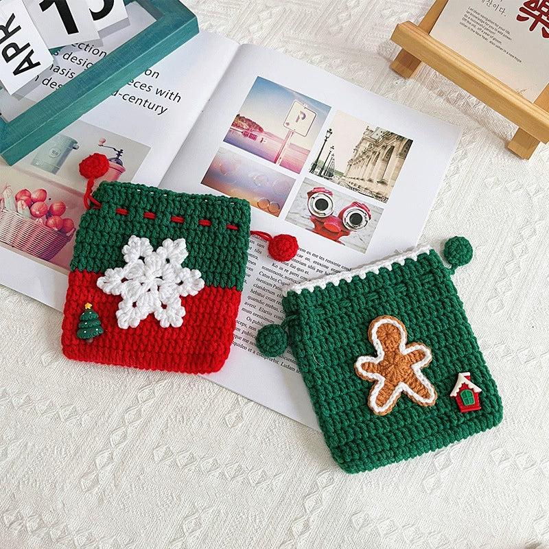 Handmade Crochet Christmas Apple Gift Bag