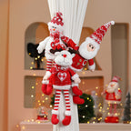 Knitted Long Legged Santa Doll Curtain Tie Back